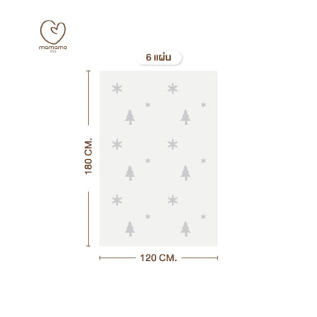 แผ่นรองคลาน จิ๊กซอว์ MAMAMO ชุด CHRISTMAS COLLECTION ลาย WHITE CHRISTMAS เซต 6 แผ่น เกรดพรีเมี่ยม หนา 1.4 CM. พร้อมขอบปิด แถมฟรี ถุงซิปพกพา พร้อมส่ง_0